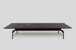 意式極簡(jiǎn)風(fēng)格高端別墅豪宅家具品牌現(xiàn)代輕奢客廳時(shí)尚煙熏黑橡色茶幾