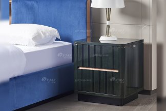 高端會所別墅家具品牌后現(xiàn)代輕奢風(fēng)格餐廳時(shí)尚尼斯莫蘭迪綠床頭柜